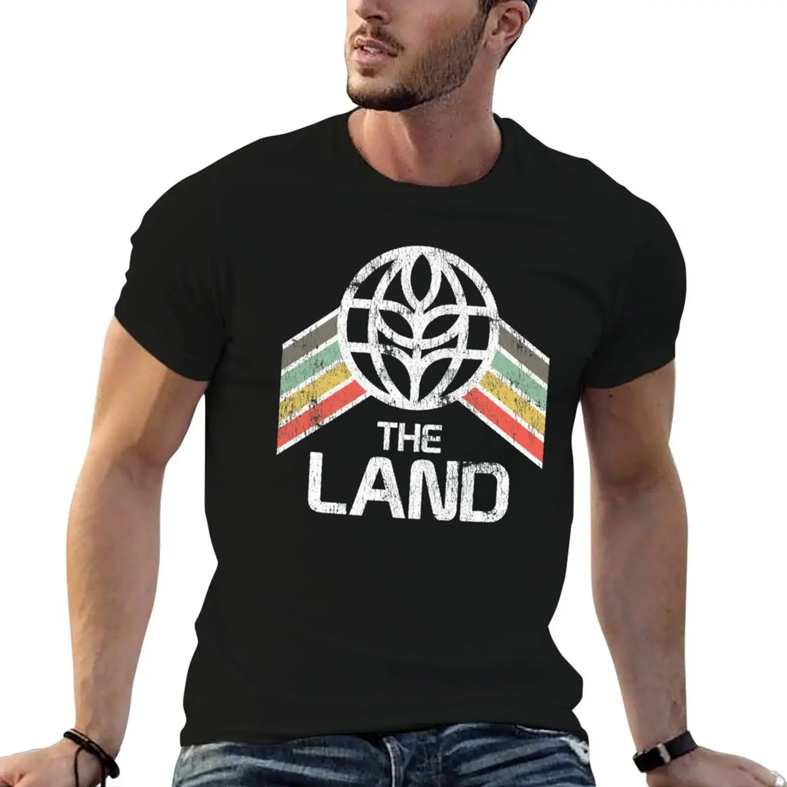 The Land Logo Distressed in Vintage Retro Style T-Shirt essential t shirt anime tshirt compression shirt men