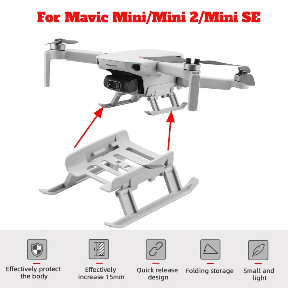 Drone Foldable Landing Gear Extended Height Leg Support Protector Tripod Stand Skid For DJI Mini SE/Mini 2/Mavic Accessories