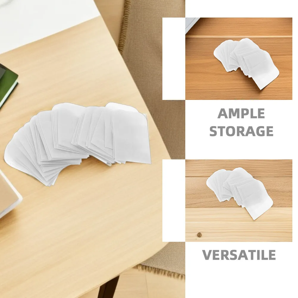 60Pcs Clear Envelopes Translucent Mini Paper Bags Jewelry Storage for Coin Collecting Stamp Ticket Card Holder 5x5cm