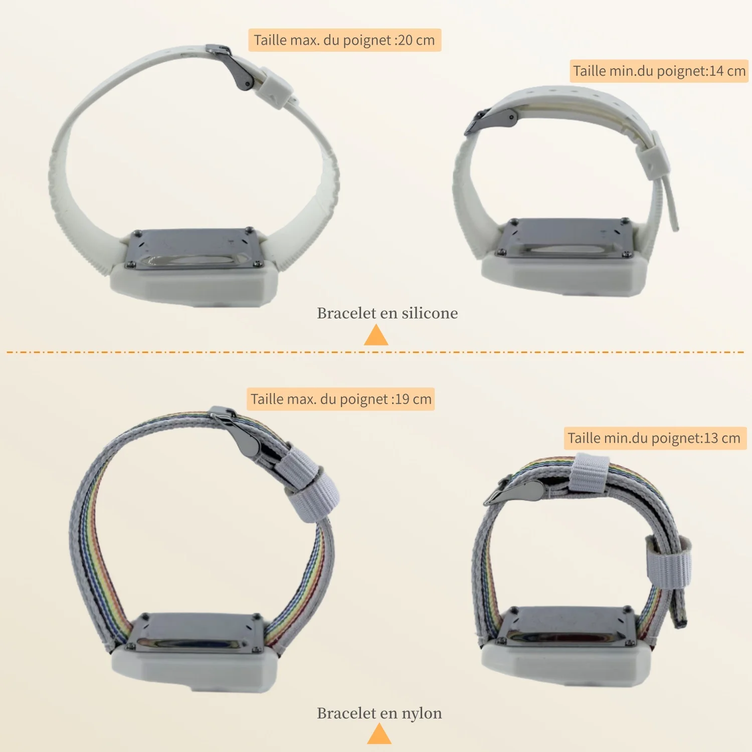 ساعة ناطقة فرنسية للمكفوفين وضعاع البصر، مع توقيت/إنذار مدفون، لكبار السن ومستخدمين منخفض الرؤية VI-168(FR))-WHT-N