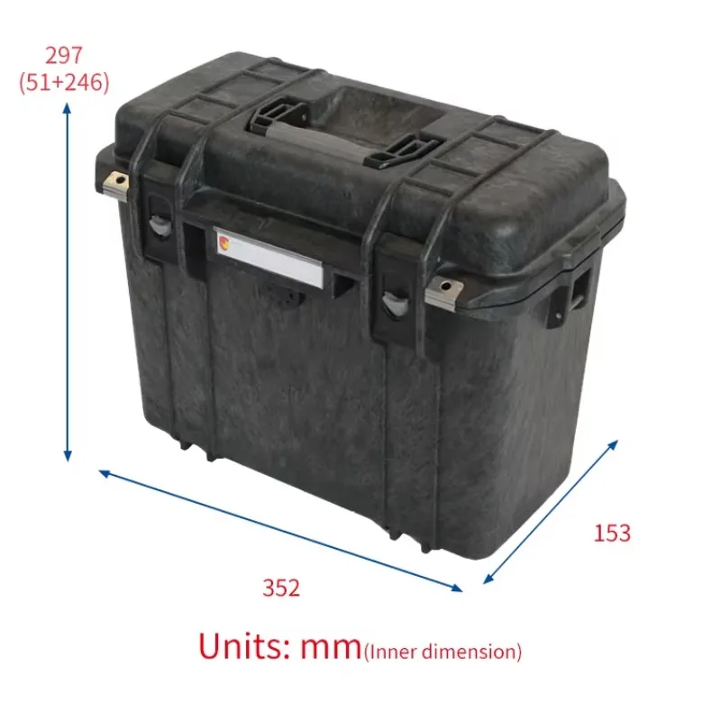 202515L Capacity Lockable Toolbox Weather-Resistant and Waterproof Storage Case with Twin Locking Points