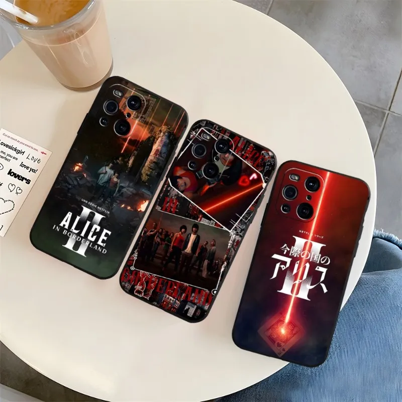 Alice In Borderland Phone Case For OPPO Find X3Neo X3Pro X5Pro RENO6 7 ProPlus A16 A54 A57 K9 A72 A74 A93 A94 Black Coque