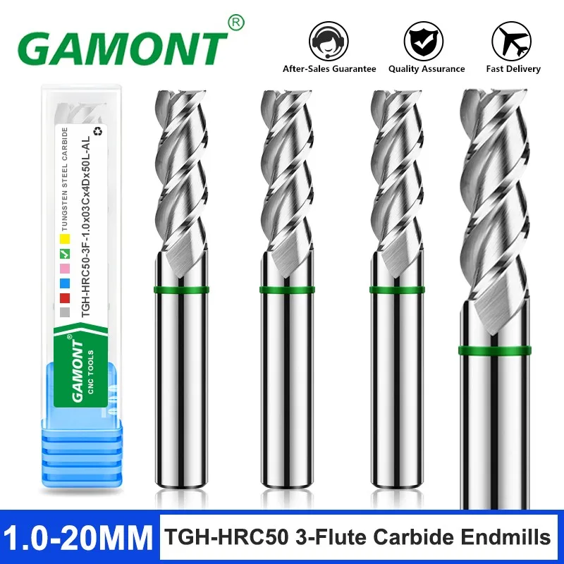 

GAMONT TGH-HRC50 3-канавка, цветная Круглая Плоская торцевая фреза, карбид вольфрамовой стали для алюминиевого фрезерного резака, станок с ЧПУ, торцевые фрезы, инструменты