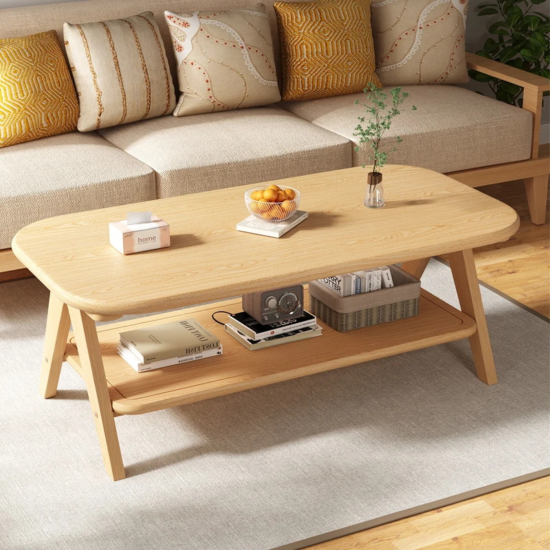 

Solid wood coffee table living room home new sofa side tea table small apartment exquisite tea simple double
