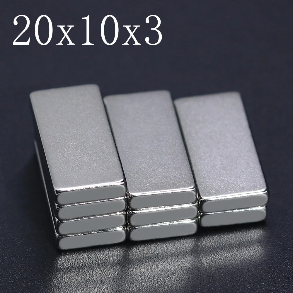 5/10/20/50Pcs 20x10x3 N35 Neodymium Magnet 20mm x 10mm x 3mm  NdFeB Block Super Powerful Strong Permanent Magnetic Imanes