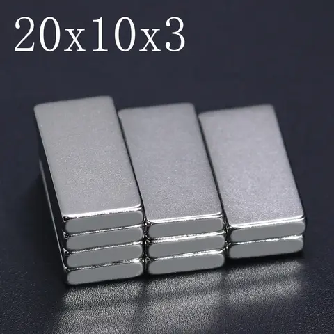 초강력 영구 자석 이마네스, NdFeB 블록, 20x10x3 N35 네오디뮴 자석, 20mm x 10mm x 3mm, 5 개, 10 개, 20 개, 50 개 Best5