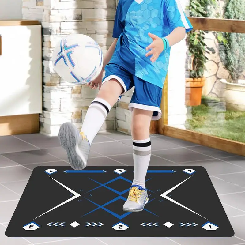 Football Training Mat Foldable L-Shape Exercise Mats Silent Football Training Mats For Children Adults Athletes Trainers Coaches