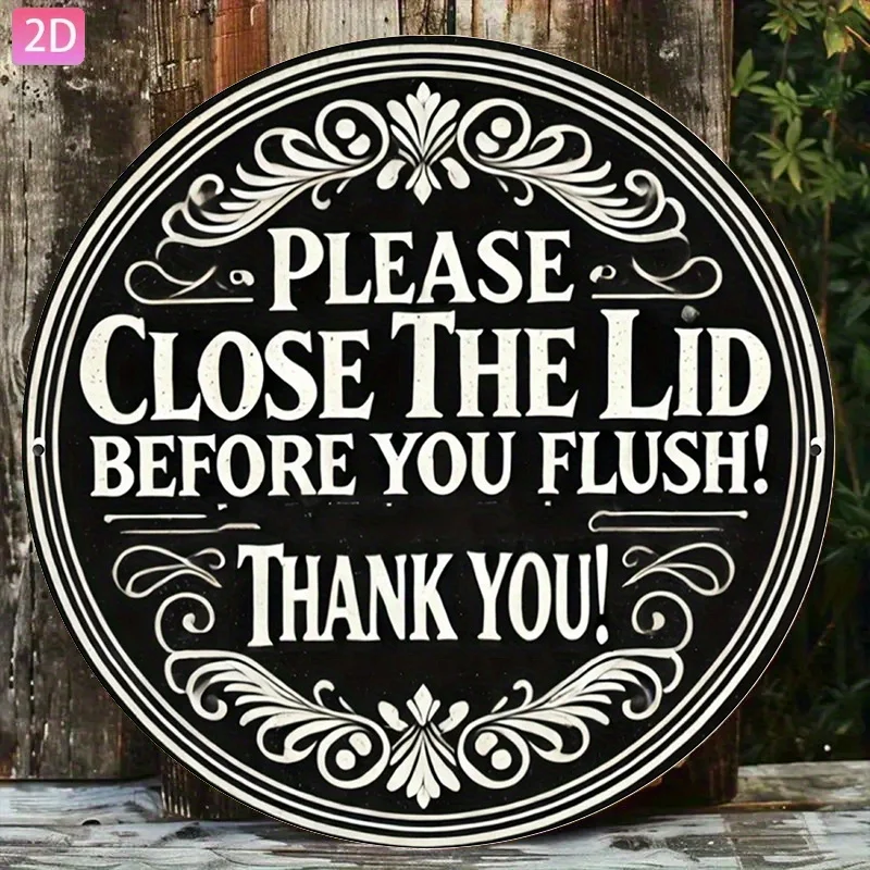 2D Flat, Vintage Aluminum Wall Sign 