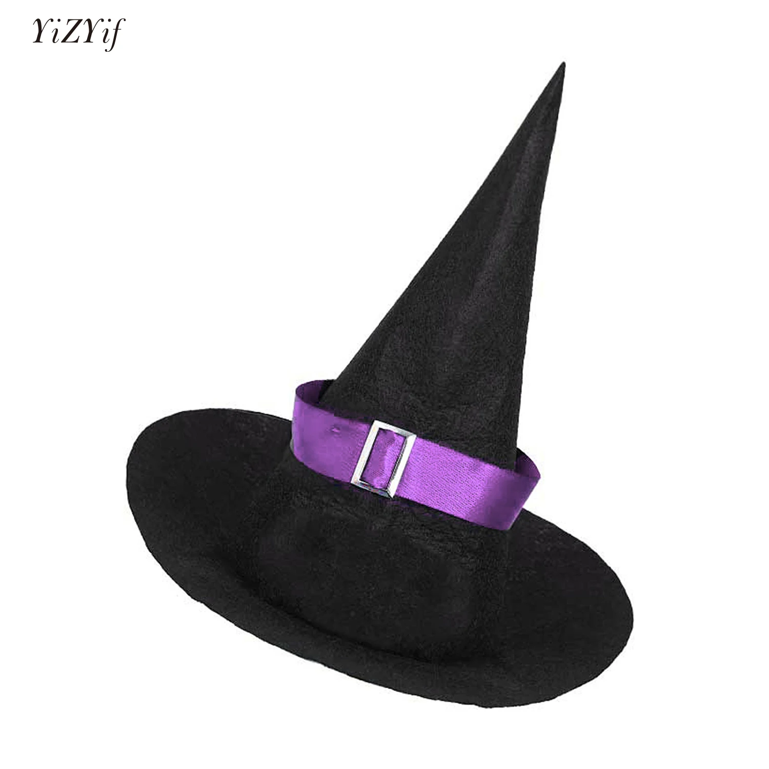 

Kids Girls Witch Pointed Hat with Ribbon And Buckle for Halloween Carnival Holiday Cosplay Dress Up Stage Performance Costume