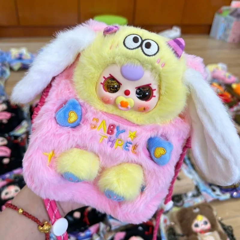 

Genuine Baby Three Mobile Phone Bag V2 Blind Box Cute Vinyl Plush Doll Decor Crossbody Bag Trendy Toy Surprise Girls Kids Gift