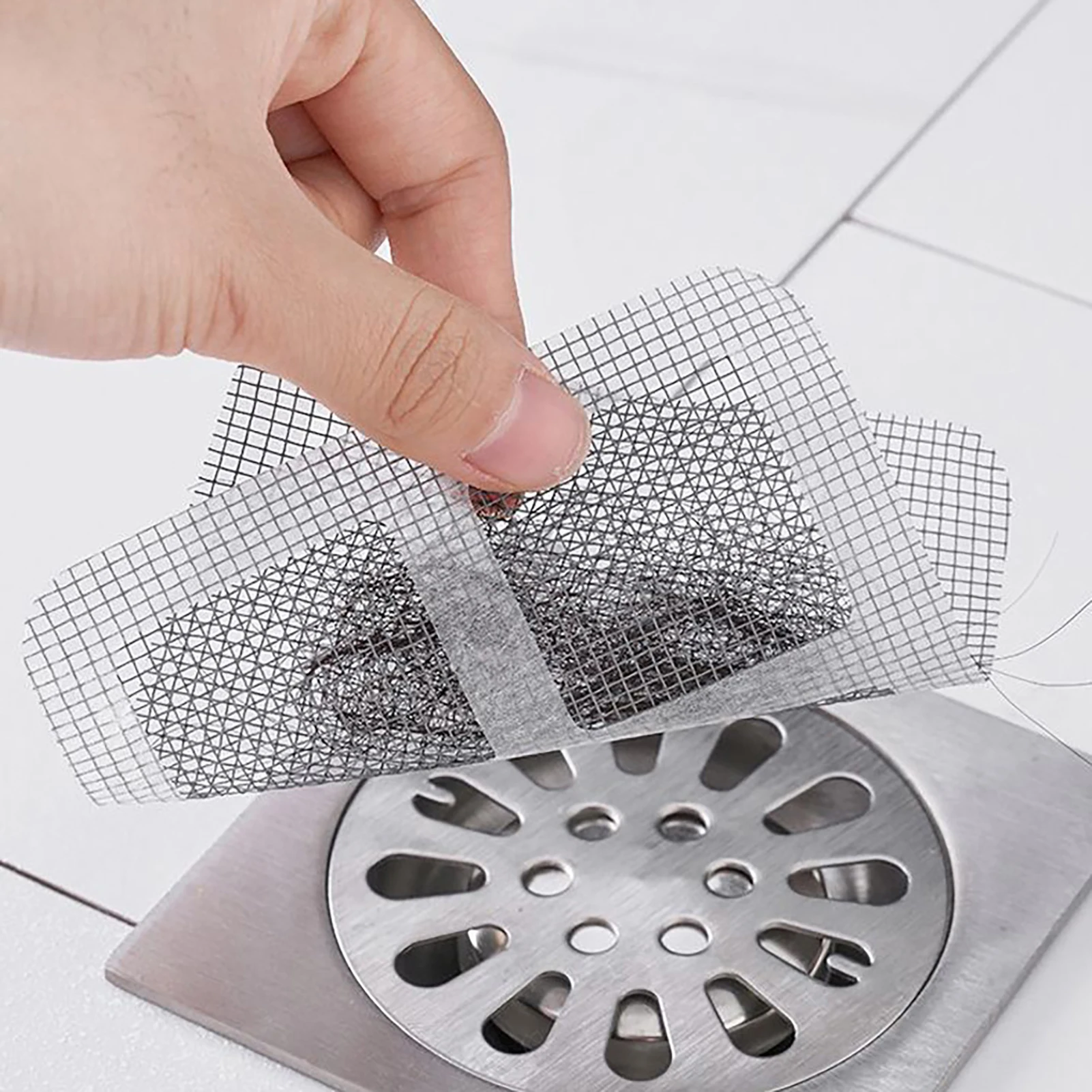 Anti-entupimento Mesh Stickers, Floor Drain Strainer para Banheiro Lavandaria e Banheira, Hot Shower Drain, New