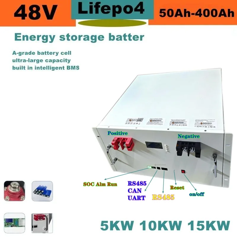 

48V LiFePO4 5KW 10KW Home Battery Storage System Solar Energy 50Ah 120Ah 180Ah 200Ah 300Ah 400Ah - off Grid Power Solution