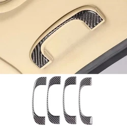 For BMW 3 Series E90 2005-2012 Soft Carbon Fiber Car Styling Car Roof Handle Sticker Car Interior Protection Accessories 4Pcs