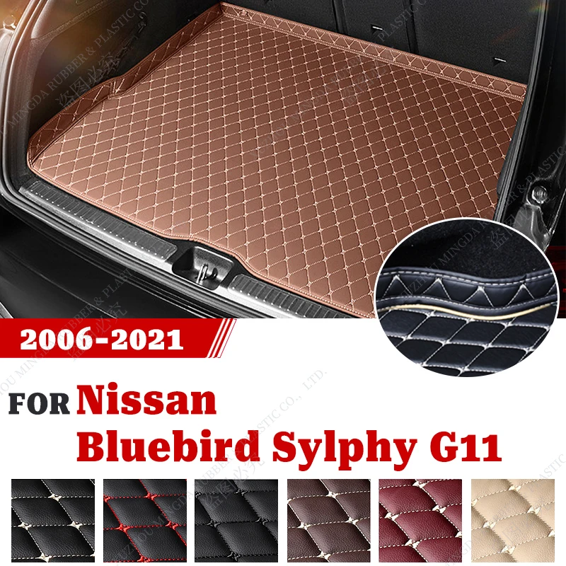 Car Trunk Mat For Nissan Bluebird Sylphy G11 2006-2021 20 19 18 17 16 15 14 13 12 11 10 09 Custom Car Accessories Auto Interior