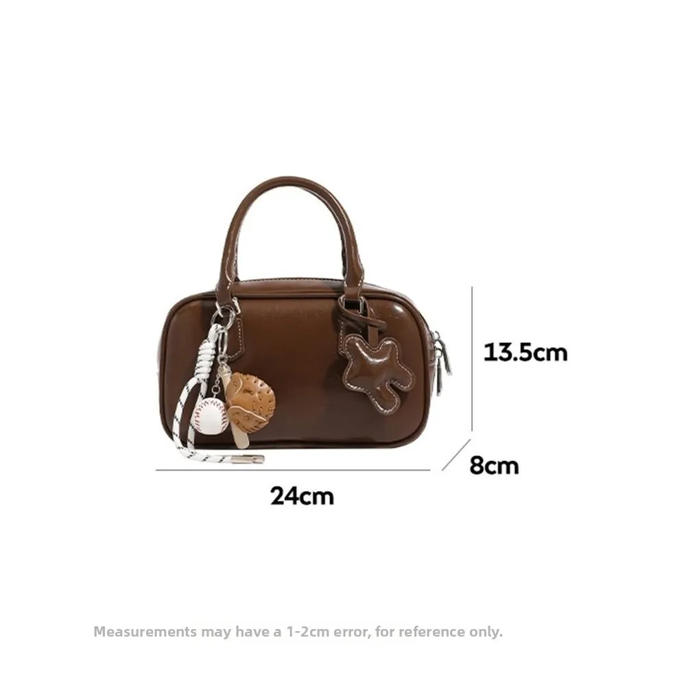 Nieuwe PU lederen handheld Boston tas grote capaciteit Retro Boston handtas schoudertas voor dames