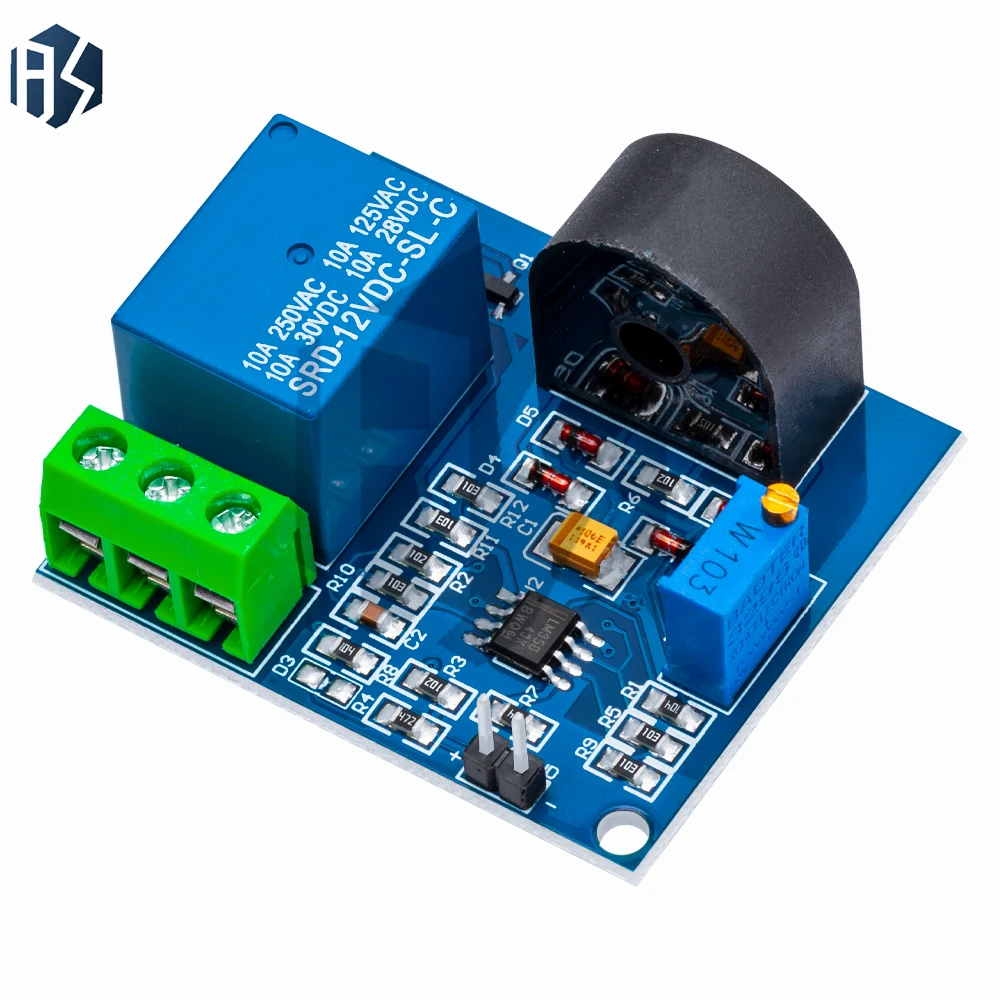 Modulo relè di rilevamento corrente CC 12 V CA: scheda interruttori di protezione da sovracorrente 5 A compatibile con Arduino