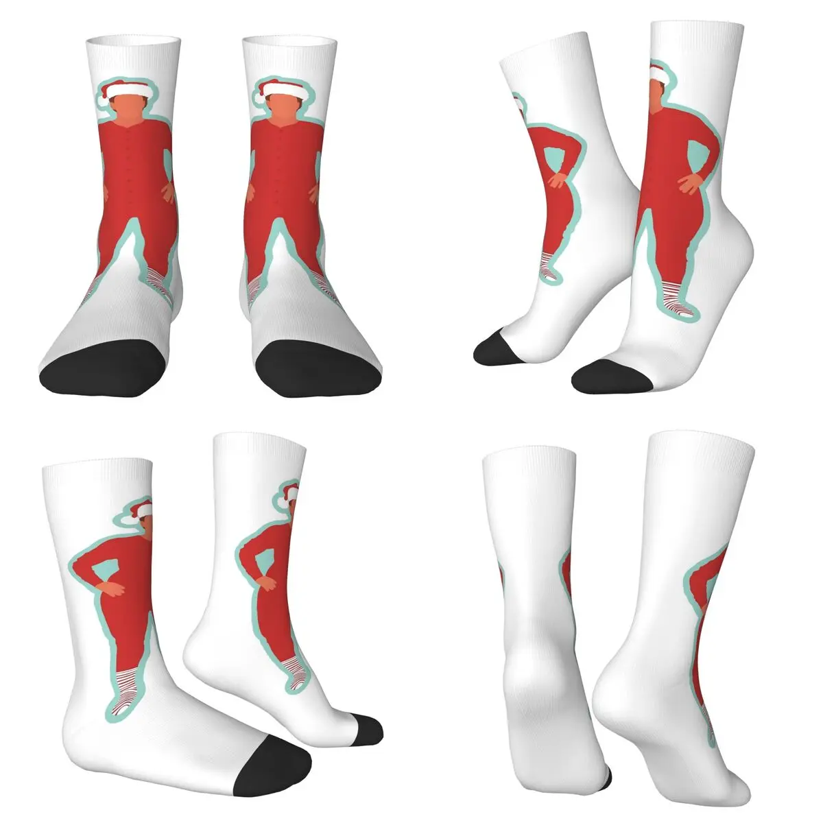سانتا كلوز - جوارب تيم ألين جوارب هاراجوكو فائقة النعومة لجميع المواسم جوارب طويلة إكسسوارات لهدايا الرجل والمرأة