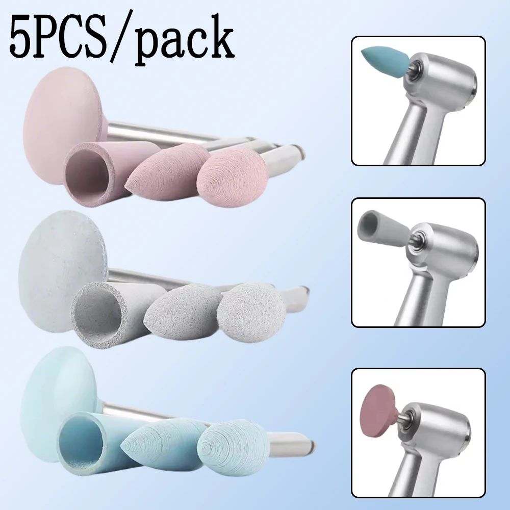 

5Pcs/set Dental Silicone Grinding Heads Teeth Polisher Low Speed Contra Angle Handpiece Polishing Dentistry Tools Instruments