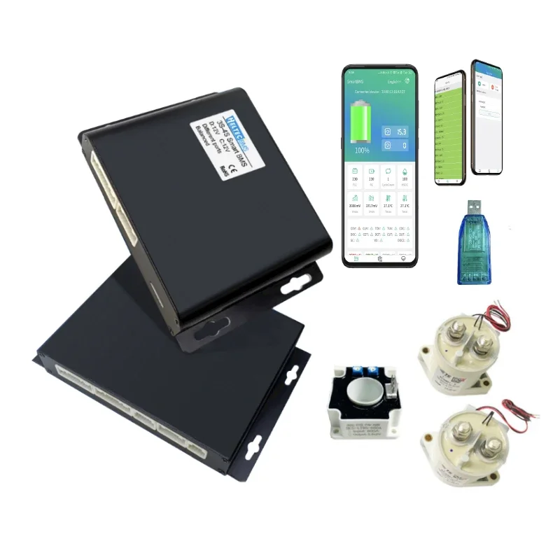 

High quality 3s-32s Smart Relay BMS 200A 500A Lithium lifepo4 battery management BMS 8S 16s 32s 48V