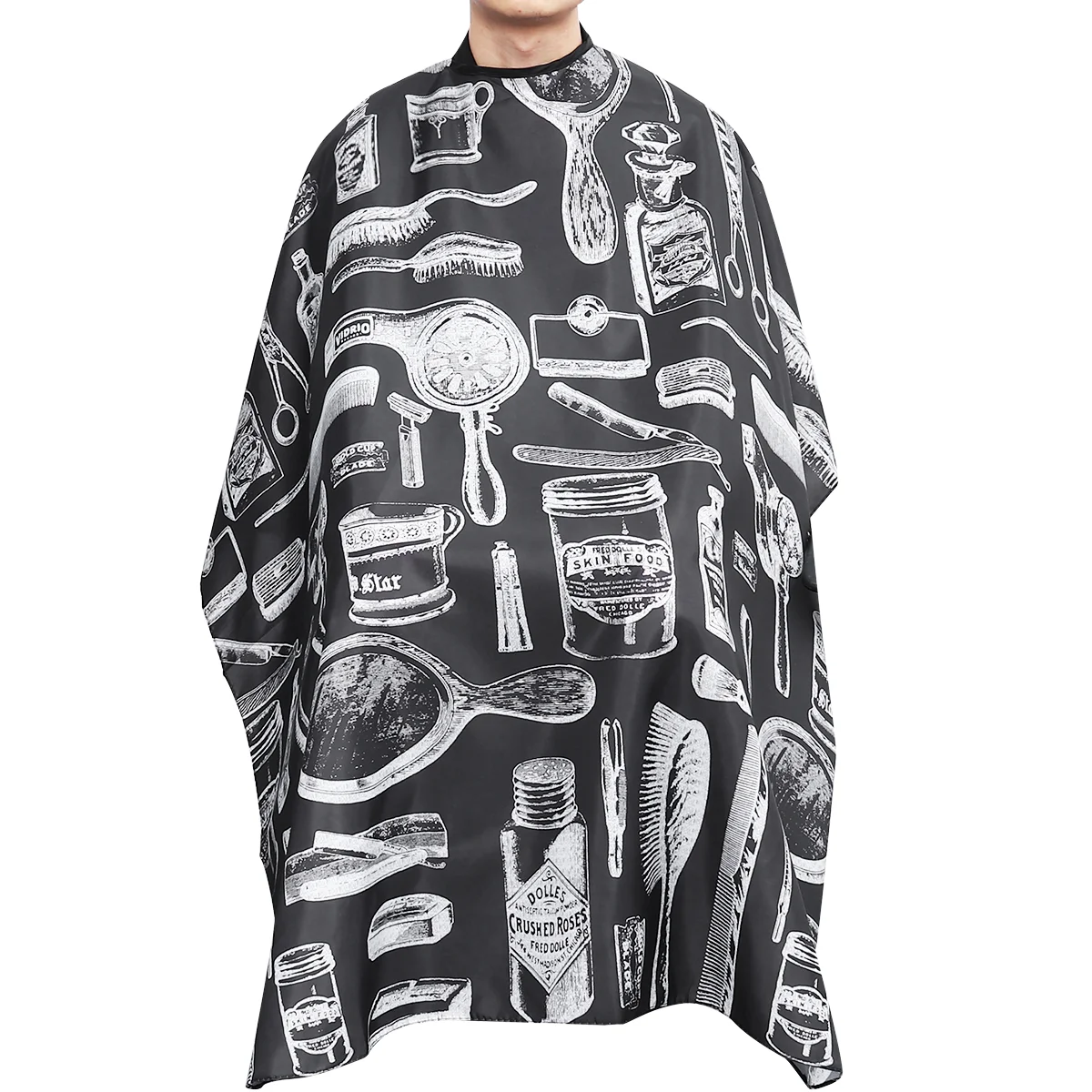 ROSENICE Haircut Hairdressing Cape Cloth Apron Hair Styling Cape Salon Equipment With Buttons and Haircut Tools Design