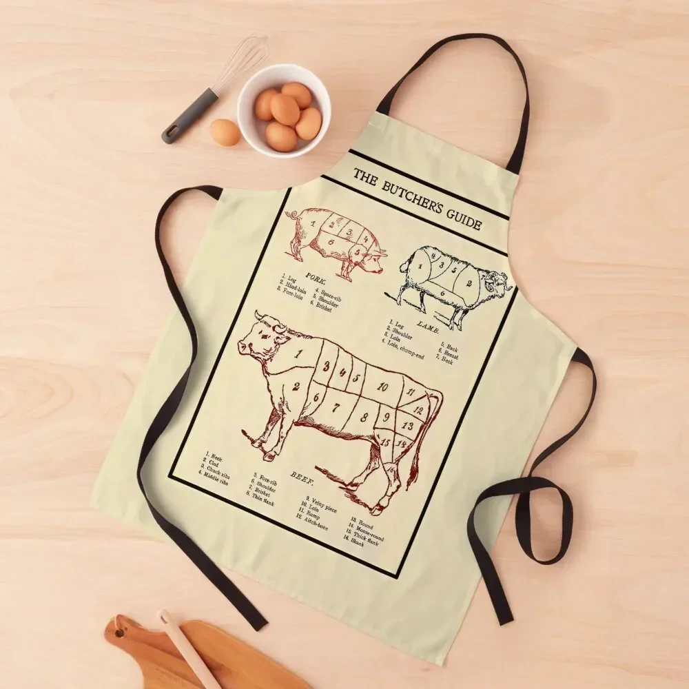 

Vintage Butcher's Guide c. 1924 Apron kitchen woman Kitchen For Man Kitchen Apras For Women carpenter Apron