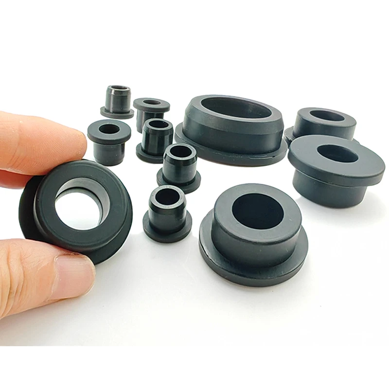 High-Temperature Resistant Soft Silicone T-Shaped Wire Protection Coil / Cable Gland Sealing Ring Hollow Hole Plug