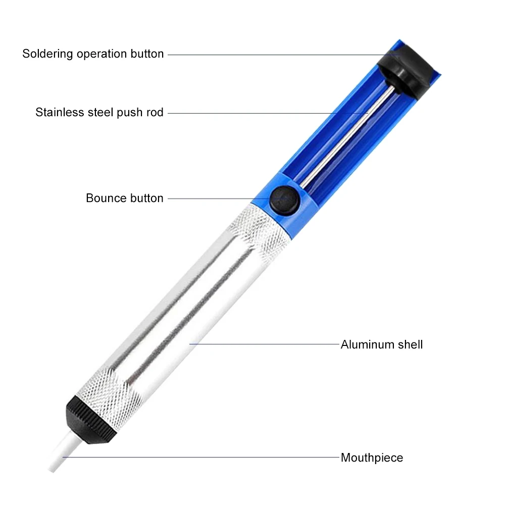 Aluminum Metal Desoldering Pump Suction Tin Gun Soldering Sucker Pen Removal Vacuum Soldering Iron Desolder Hand Welding Tools