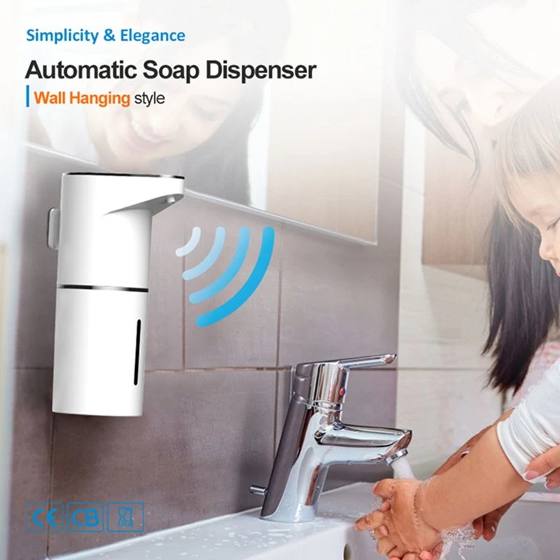 Bathroom Automatic Sensing Soap Dispenser Type C Multiple Levels Contactless Electric Frother Charging Wall Mounted Vertical
