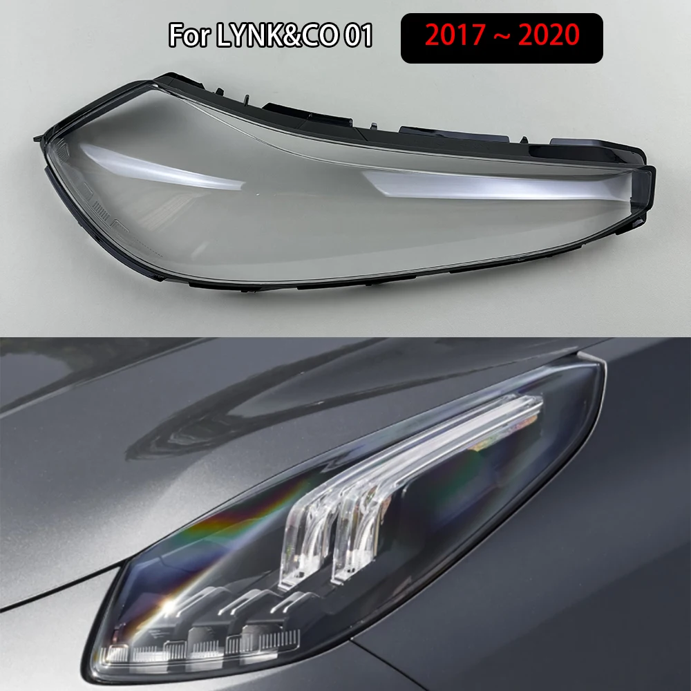 

For LYNK&CO 01 2017 2018 2019 2020 Front Lampshade Lamp Shell Headlamp Cover Headlight Shade Lens Plexiglass