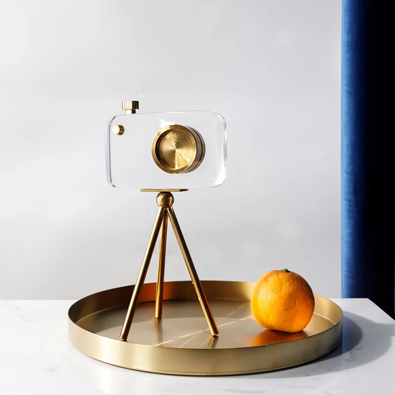 

Crystal Camera Radio Retro Shape Home Living Room House Bookcase Table Bedroom Crafts Ornaments Aesthetic Accessories Decoration