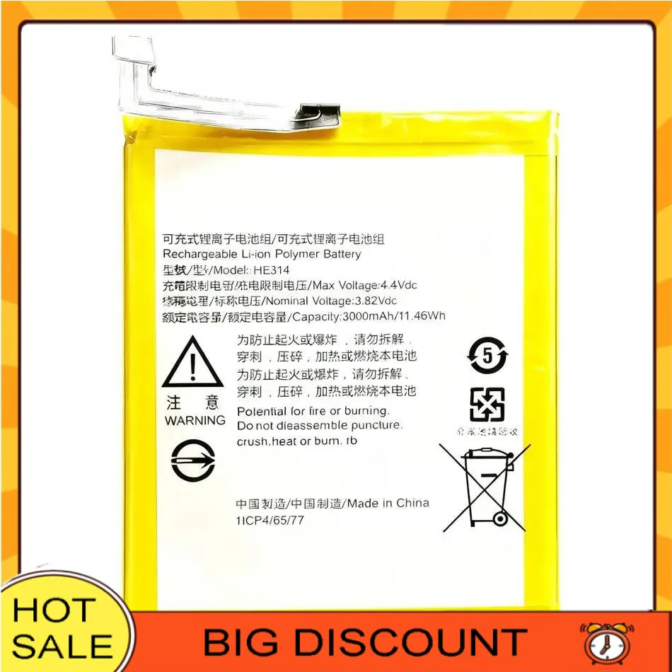 HE314 3000Mah Long-Lasting Performance Mobile Phone Battery For Sharp Aquos Z2 A1 FS8002