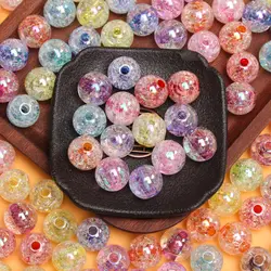 10Pcs 16mm/18mm/20mm Big Loose Round Crack Beads DIY Crafts For Jewelry Making Findings Necklace Bracelet Pendant