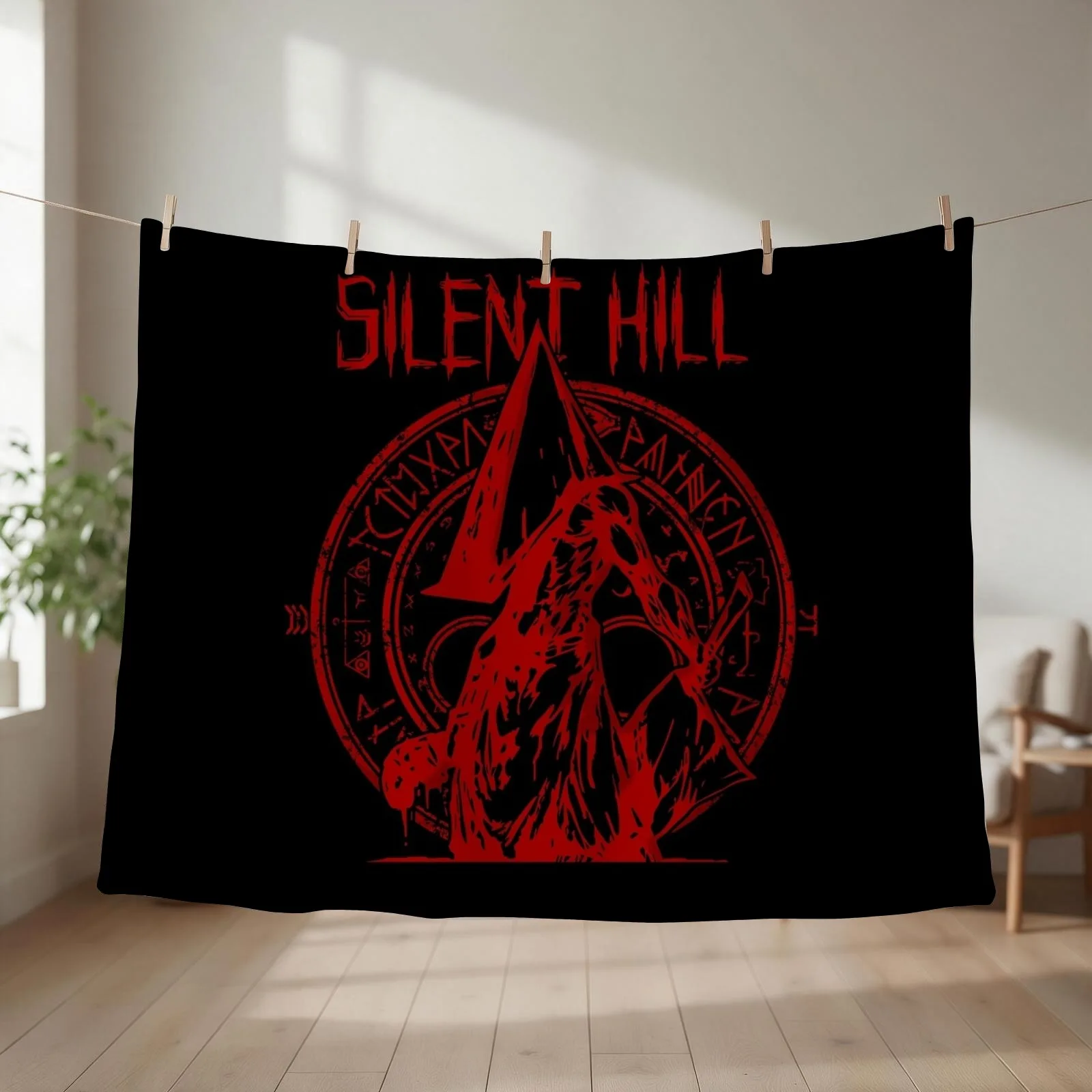 Silent Hill Pyramid Head The Order Throw Blanket couch cozy soft plush fuzzy picnic outdoor blanket
