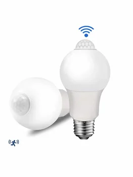 E27 LED PIR محس حركة ضوء لمبة 15 واط 18 واط الإضاءة في الهواء الطلق الإنسان التعريفي لمبة مصباح لغرفة المعيشة غرفة نوم الممر المرآب