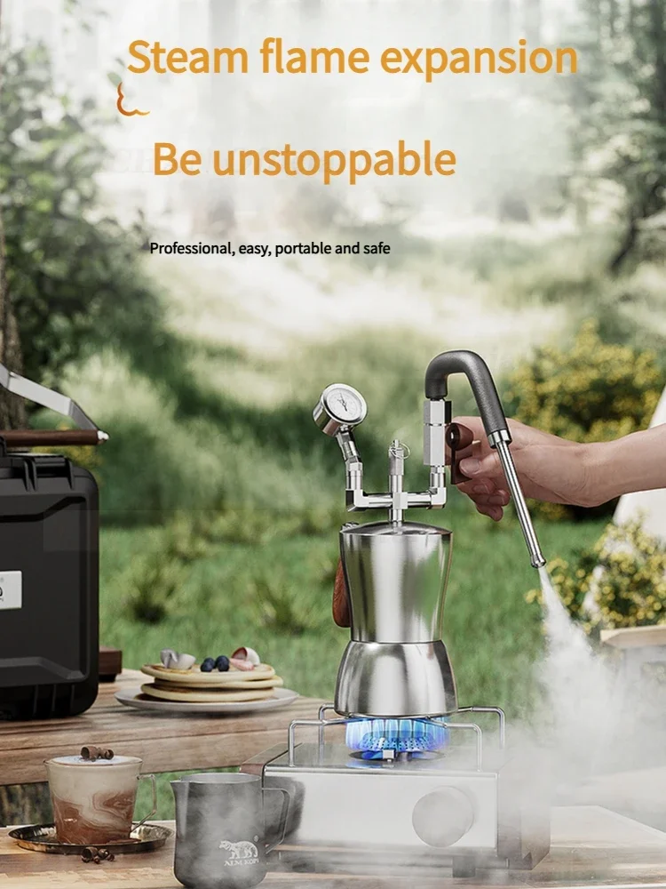 HomeWise AK-74 Portable Milk Frother Stainless Steel Milk Steamer Water Vapor Separator Drying vapour Coffee Making Milk Coffee