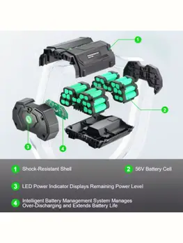 12 best sales Worx 56v battery - №8