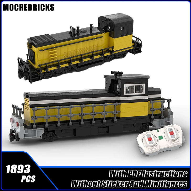 

MOC Shunting Дизельный локомотив - SNCF Class Y 8000 EMD SW1200 Tm 2/2 92 RhB Строительные блоки Модель Кирпичи Игрушки для мальчиков Рождественские подарки