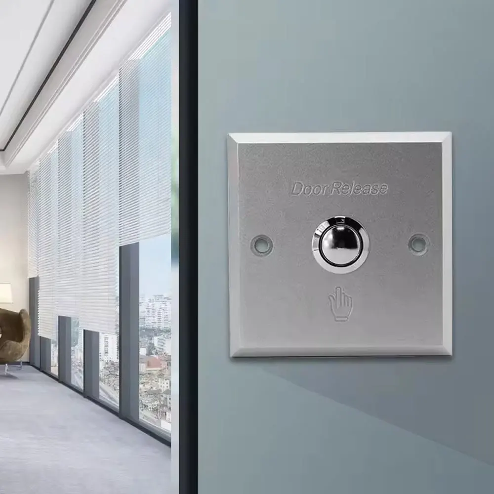 10pcs  Aluminium Alloy Material Metal  Exit Button Release For Access Control System Dim: 86Lx86Wx20H(Mm)