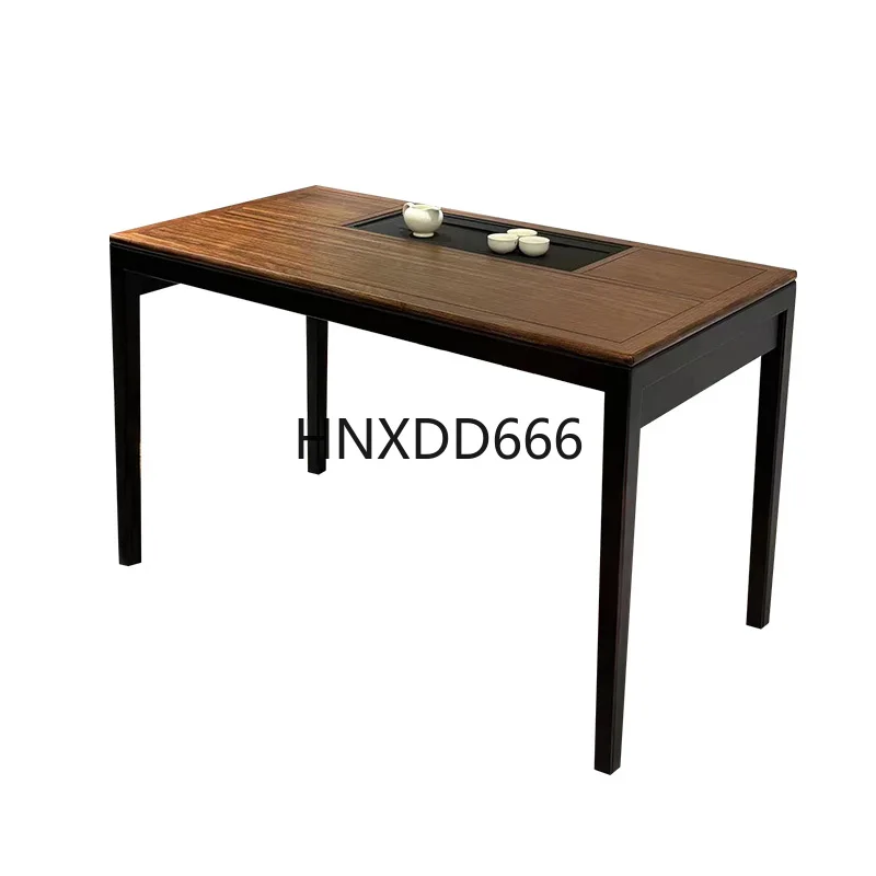 

New Chinese solid wood tea table and chair combination