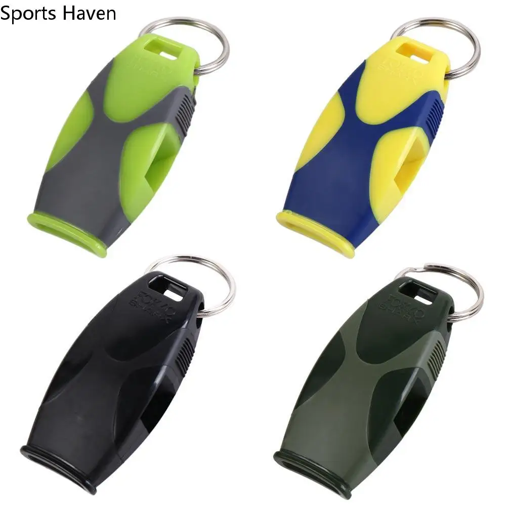 

Sports Teacher Bicolor Referee Whistles ABS Classic Seedless Whistle Cheering Professional Fish Mouth Whistle Survival