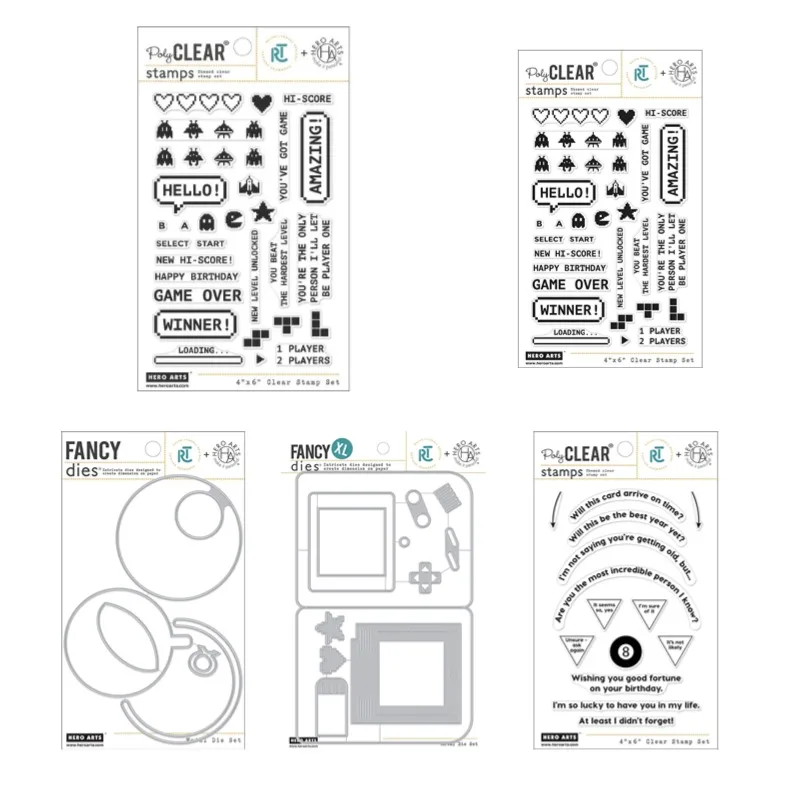 Ball Game Console Score Metal Cutting Dies Silicone Stamps Scrapbooking Stencil Photo Album Card DIY Paper Embossing Craft