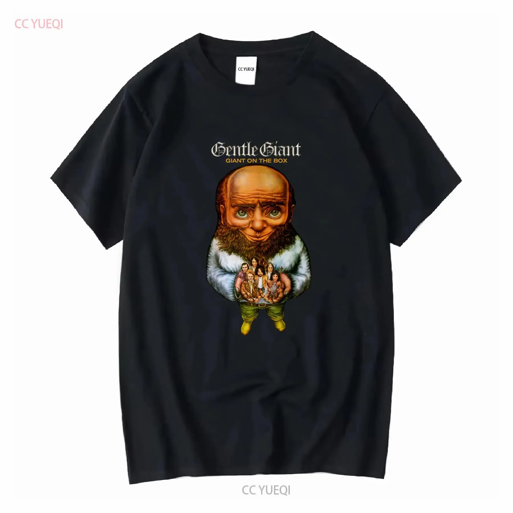 Gentle Giant on the Box Rockmusik Baumwollhemd Gary Green Vintage lange oder kurze Ärmel Vintage Washed Unisex Casual