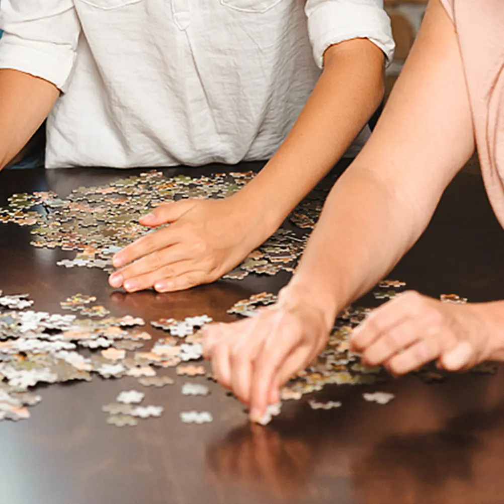 

5 Sheets Blank Wood Sublimation Puzzle Heat Transfer DIY Puzzle Blanks for Personalized Memory Gifts Family Lover Friends