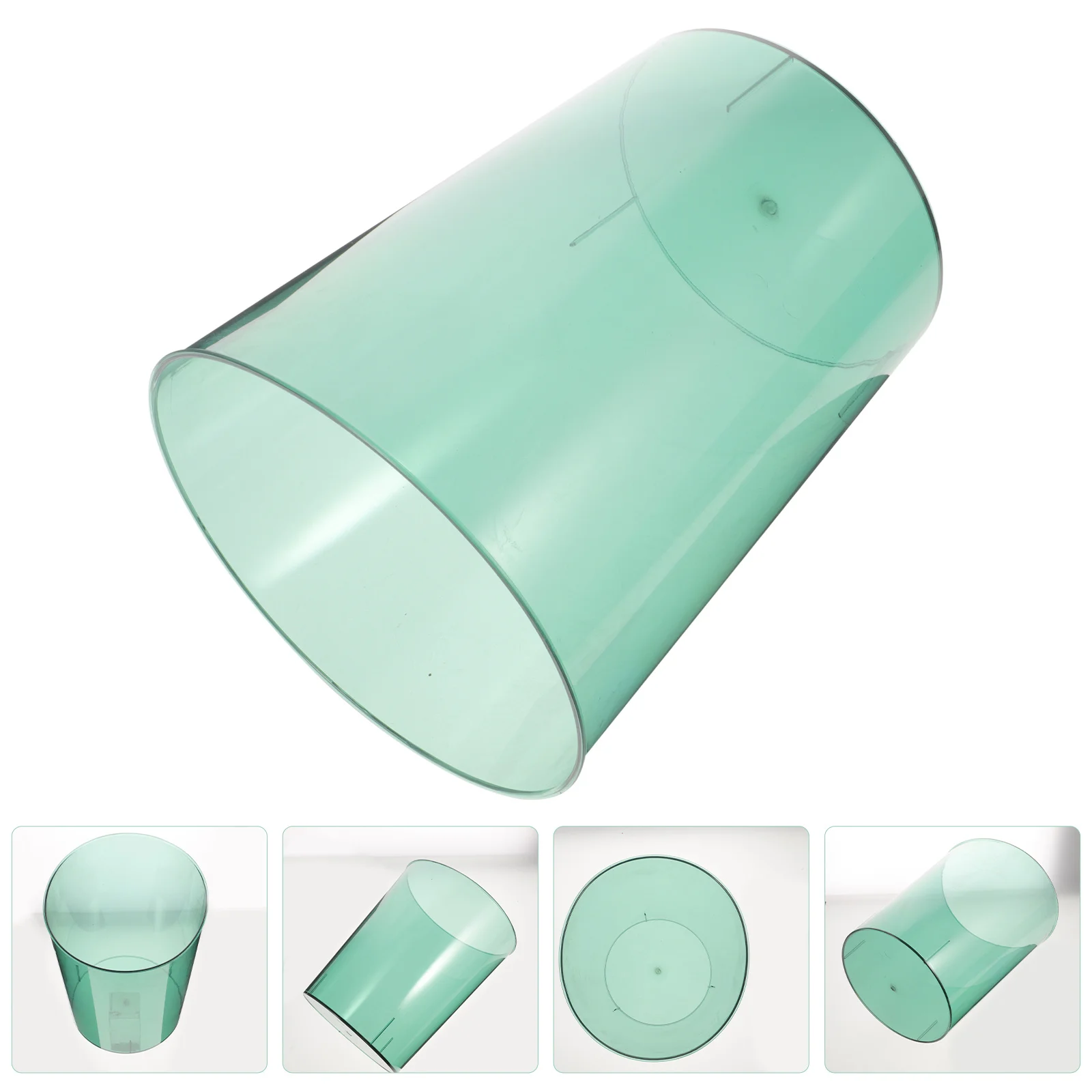 

1pc Transparent Trash Can Small Size Modern Flower Barrel Rubbish Holder For Home Garbage Storage Creative Flower Container