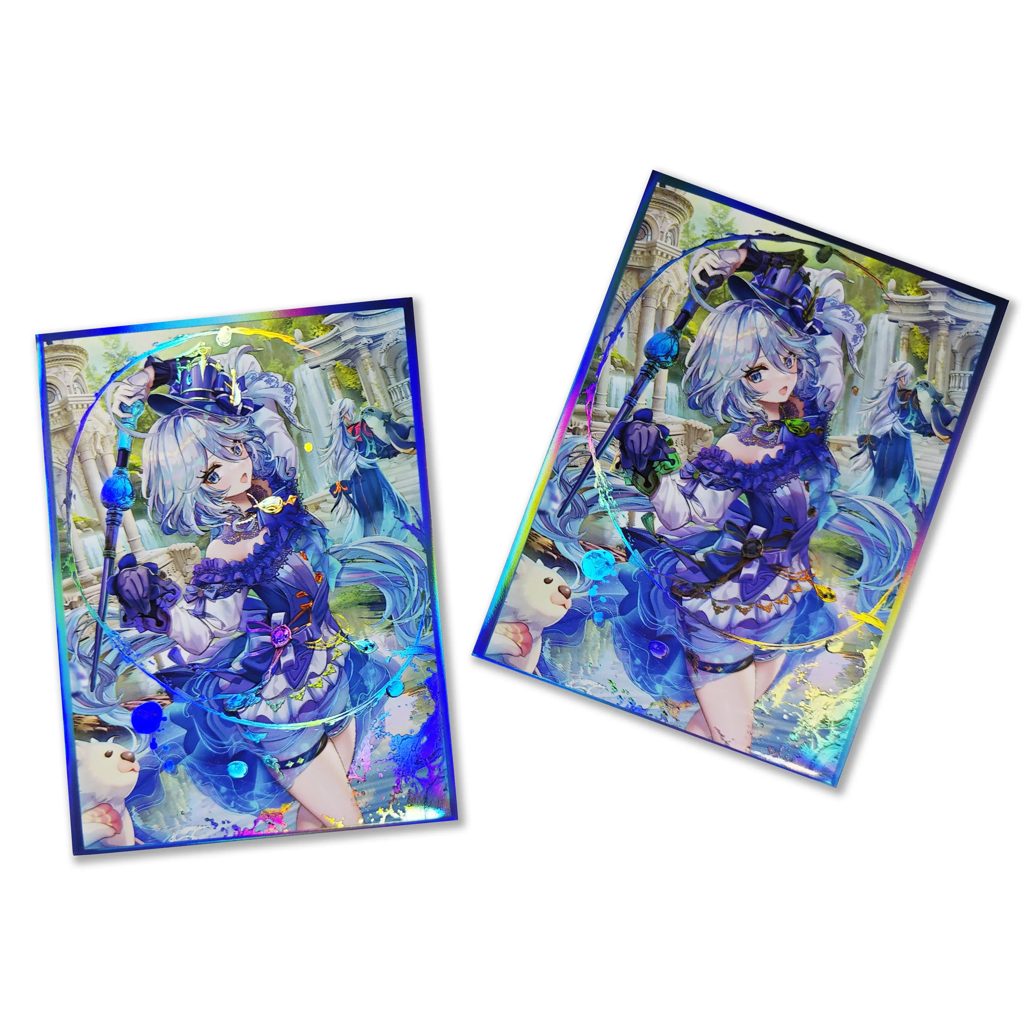 

60pcs 67x 92mm Holographic Standard Size Trading Cards for MTG/DTCG/PTCG/PKM Art Anime Printing Card Sleeves Protectors