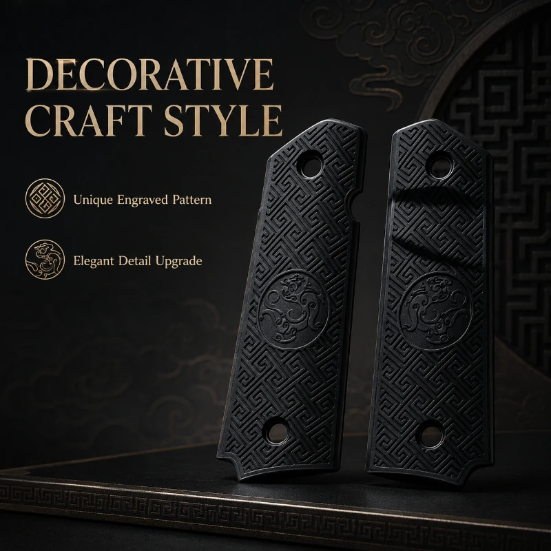 Anti-slip Grip Protective Patch Dual Engraved Styles For 1911 Hobby Model Custom Modification Supplies