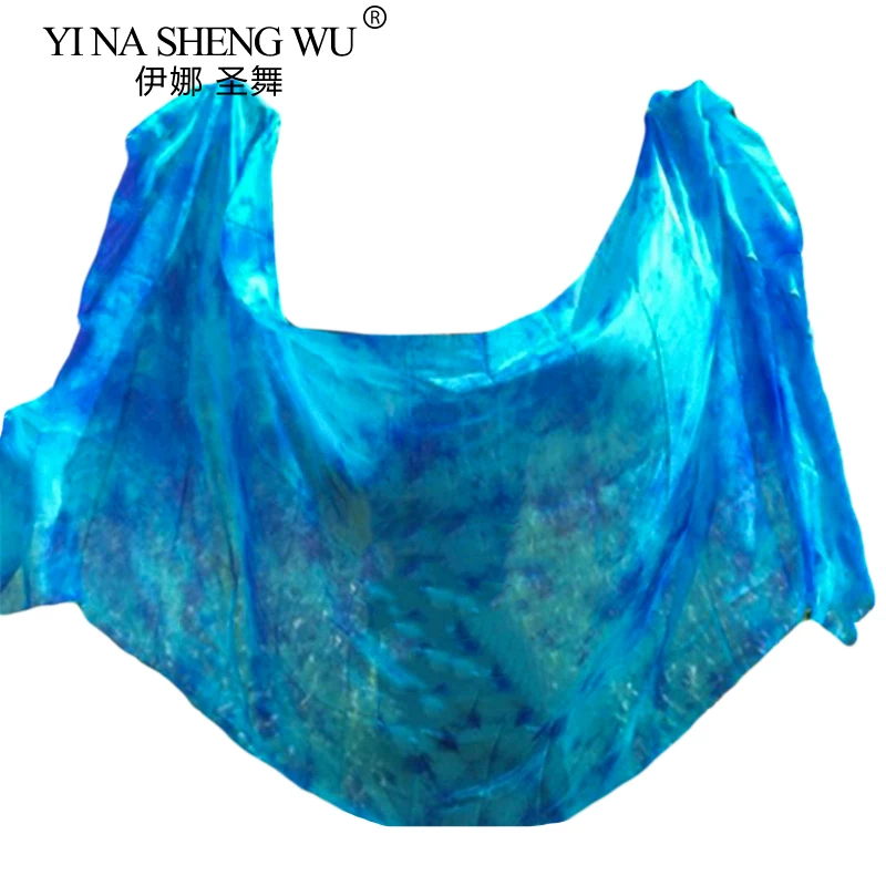 Belly Dance Props Veil Dyed 100% Pure Natural Silk Veils for Women Belly Dancing Professional Silk Veils Stage Performance Veils