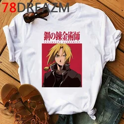 Hot Anime Fullmetal Alchemist T-shirt Men  Harajuku Hip Hop  Graphic Tees Men 2020 Funny Japanese Cartoon  O-Neck T Shirt Male