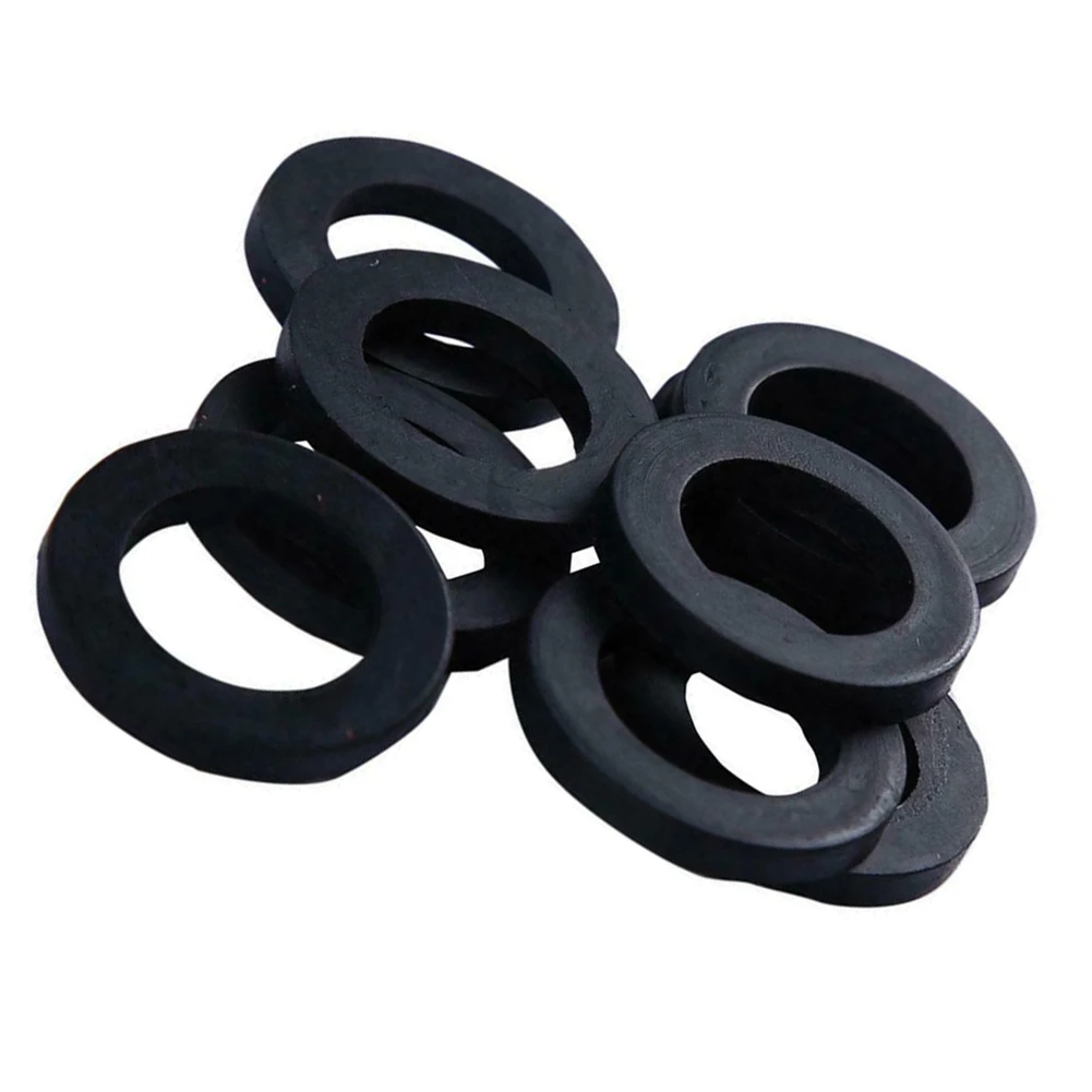 10Pcs Rubber Ring Flat Gasket Sealing Ring Flexible Pipe Bath Bathroom Shower Hose Washers Rubber Seals 19x10x2.5mm