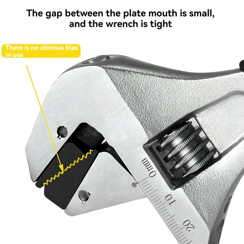 

T19C Ratchet Adjustable Wrench Self-Tightening Adjustable Wrench Multi-Function Large Opening Bathroom Wrench